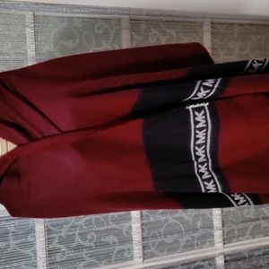 Michael Kors scarf shaw maroon black and grey